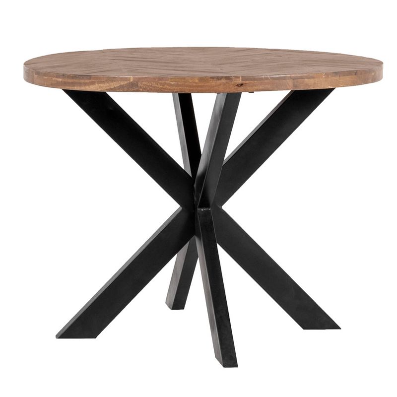 Foto van Giga meubel eettafel visgraat - rond - ø100cm - tafel max