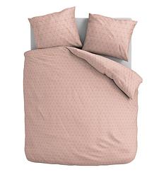 Foto van Dekbedovertrek essential - lits-jumeaux (240x220 cm) - roze microvezel - dessin: patroon, modern - luna bedding - dekbed-discounter.nl