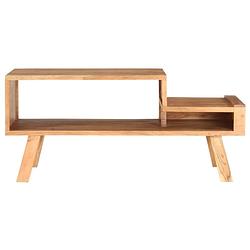 Foto van The living store salontafel massief acaciahout - 100x50x45 cm - met opbergvak