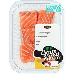 Foto van 4+2 gratis | jumbo zalmblokjes 125g aanbieding bij jumbo