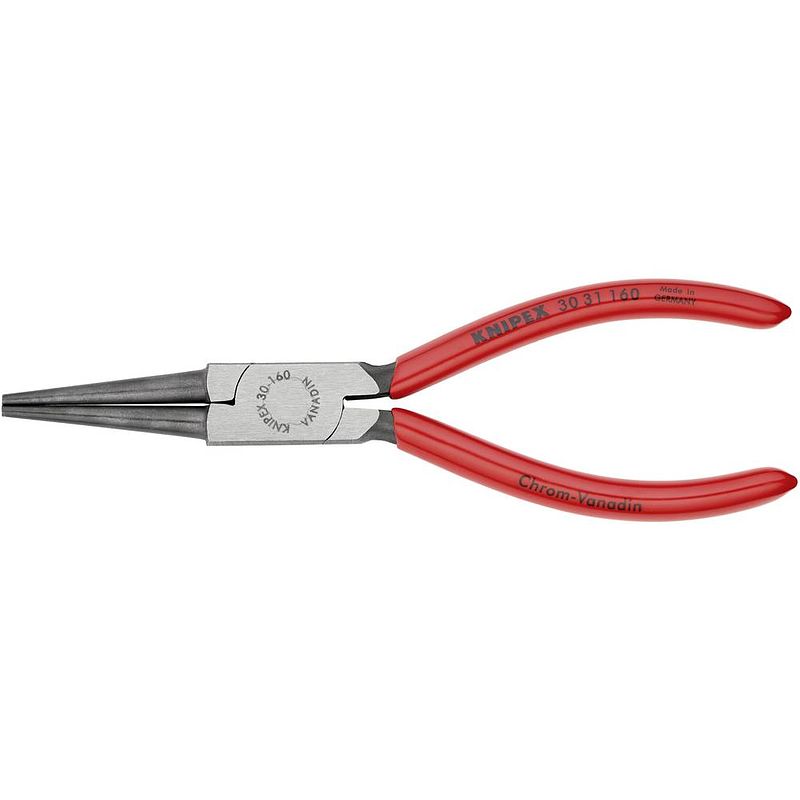 Foto van Knipex 30 31 160 elektronica en fijnmechanica rondbektang recht 160 mm