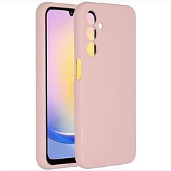 Foto van Accezz liquid silicone backcover samsung galaxy a25 telefoonhoesje roze