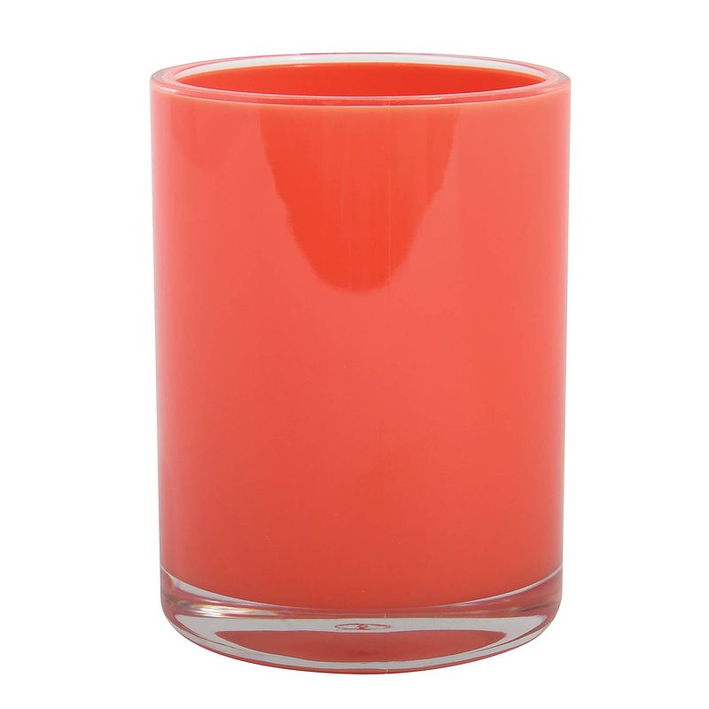 Foto van Msv badkamer drinkbeker aveiro - ps kunststof - rood - 7 x 9 cm - tandenborstelhouders