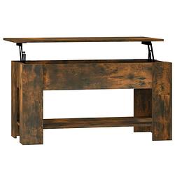 Foto van The living store salontafel lift-top - 101 x 49 x 52 cm - gerookt eiken