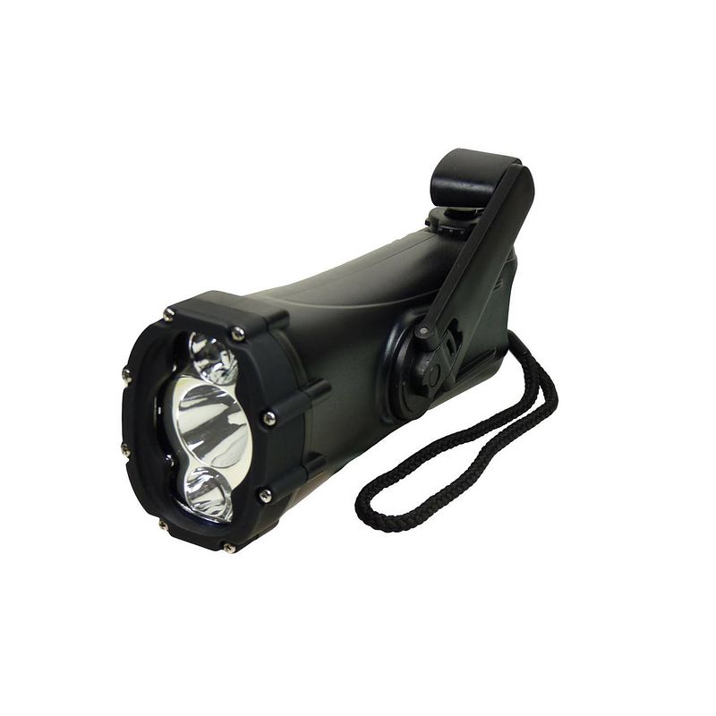 Foto van Powerplus zaklamp led shark 17 x 7 x 5,5 cm zwart