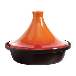 Foto van Cosy & trendy tajine - ø 25 cm - zwart/oranje - geschikt voor inductie