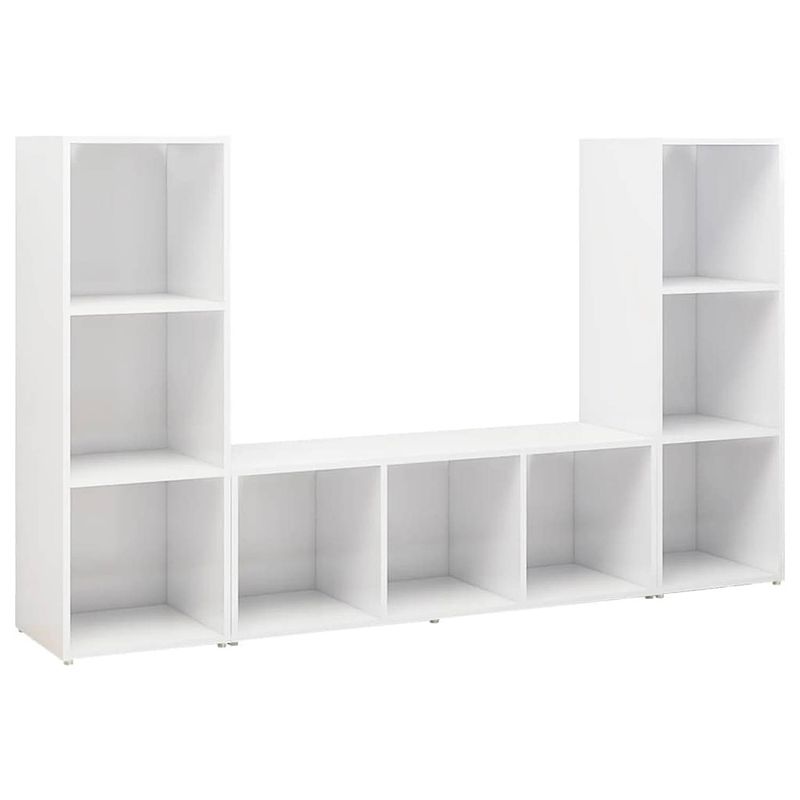 Foto van The living store televisiekast - classic - tv-meubel 107x35x37 cm - hoogglans wit