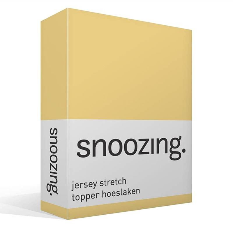 Foto van Snoozing stretch - topper - hoeslaken - 120/130x200/220/210 - geel