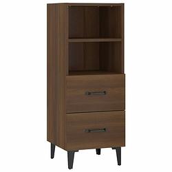 Foto van Vidaxl dressoir 34,5x34x90 cm bewerkt hout bruineikenkleurig