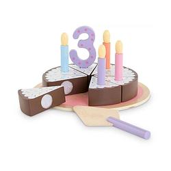 Foto van Corolle houten verjaardagstaart set babypop 36/42 cm - 11-delig
