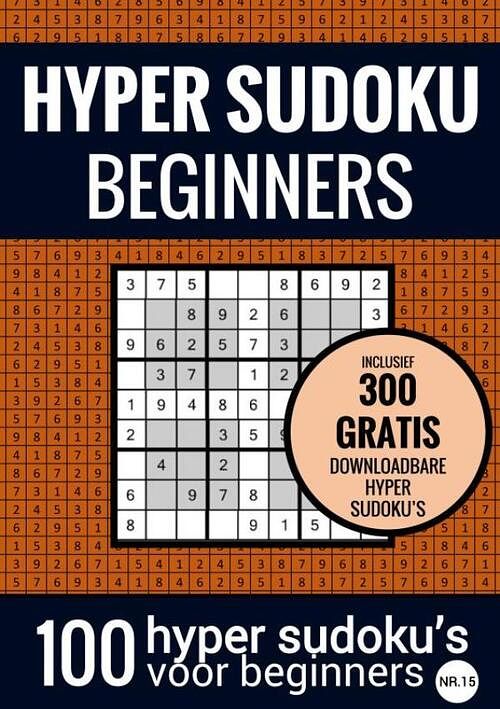 Foto van Hyper sudoku - nr. 15 - sudoku makkelijk - puzzelboek met 100 makkelijke puzzels voor volwassenen en ouderen - sudoku puzzelboeken - paperback