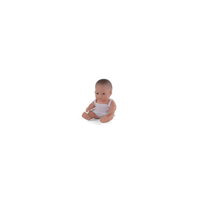 Foto van Miniland poppen: babypop aziatisch meisje 21cm, met vanillegeur, waterdicht, anatomisch correct, in vinyl, in geschenkdo