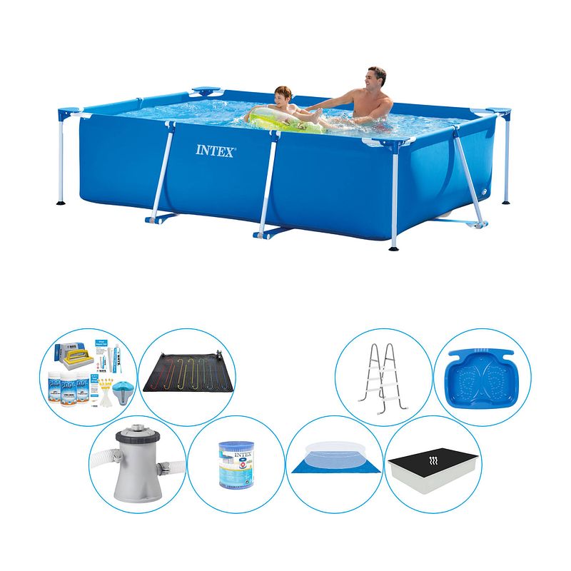 Foto van Intex frame pool rechthoekig 260x160x65 cm - deluxe zwembad pakket