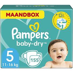 Foto van Pampers baby-dry luiers - maat 5 - 31 stuks (11-16kg) x5