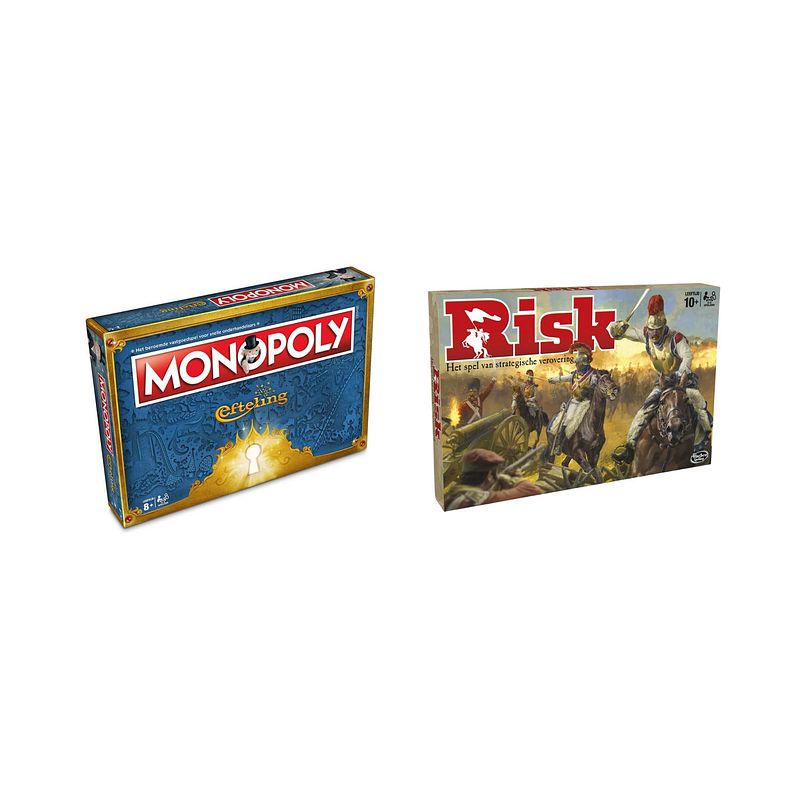 Foto van Spellenbundel - bordspellen - 2 stuks - monopoly efteling & risk