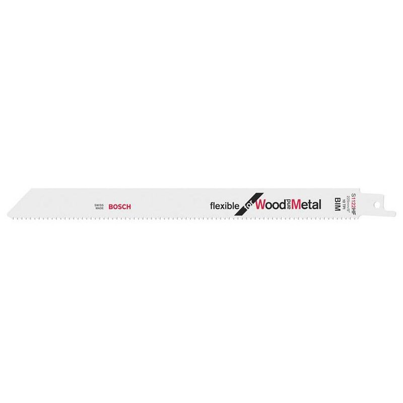 Foto van Bosch accessories 2608656270 reciprozaagblad s 1122 hf, flexible for wood and metal, verpakking van 2 stuks zaagbladlengte 225 mm 2 stuk(s)