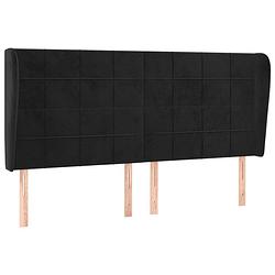 Foto van Vidaxl hoofdbord met randen 203x23x118/128 cm fluweel zwart