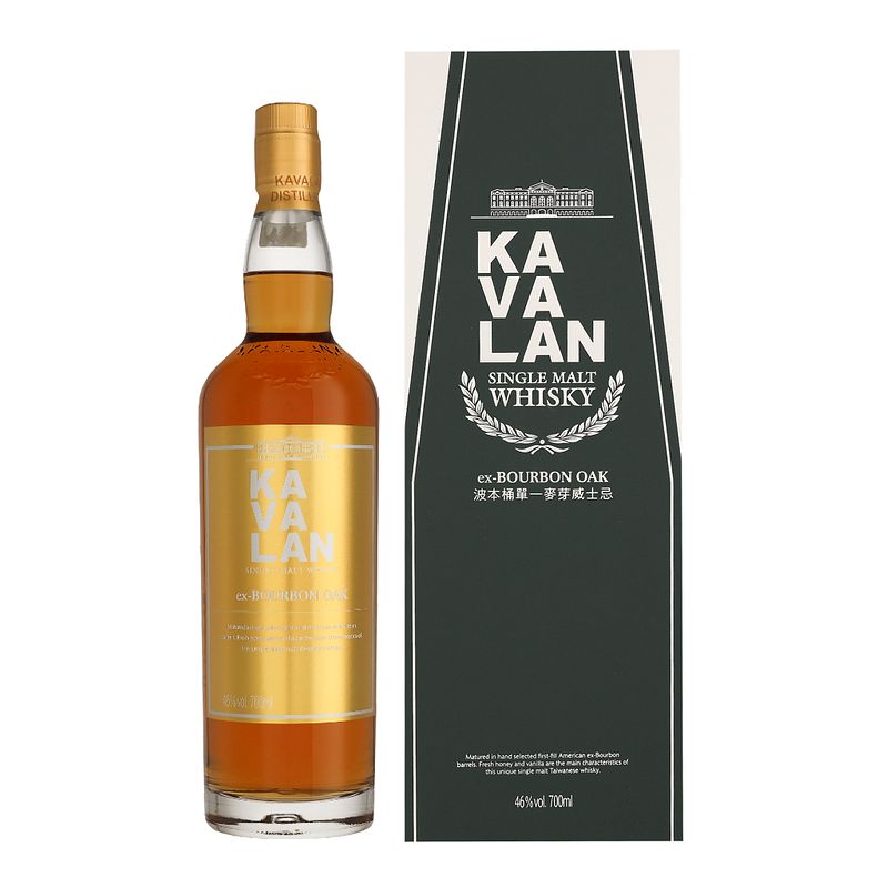 Foto van Kavalan ex bourbon oak 70cl whisky + giftbox