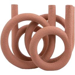 Foto van Present time kaarsenhouder rings terracotta