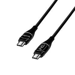 Foto van Logilink usb-c-kabel usb 2.0 usb-a stekker 2 m zwart stekker past op beide manieren cu0185