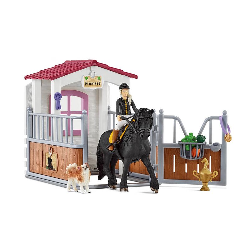 Foto van Schleich horse club paardenbox met tori en princess 42437