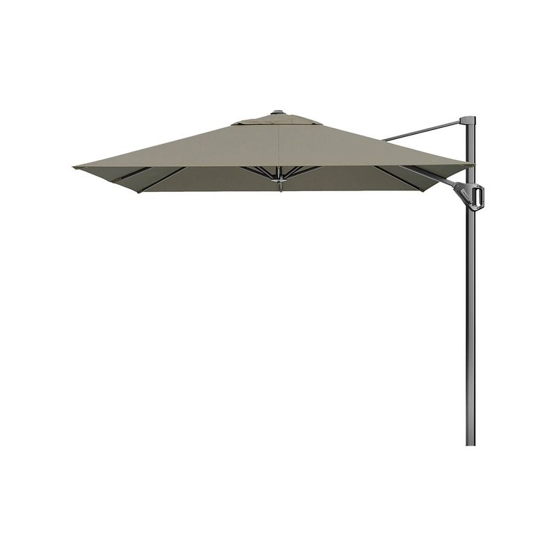 Foto van Platinum voyager vierkante zweefparasol t1 2,5x2,5 m. - taupe