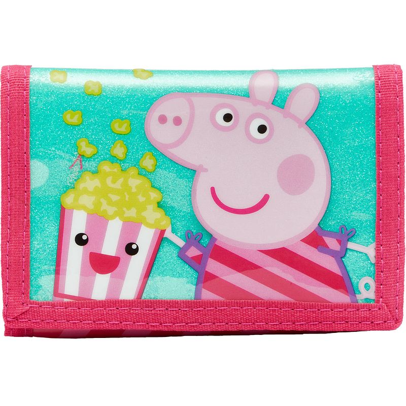 Foto van Nickelodeon portemonnee peppa pig popcorn 13 cm polyester roze