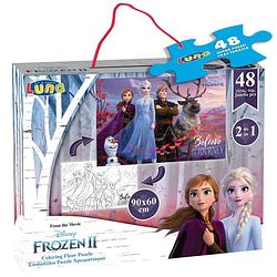 Foto van Luna puzzel frozen meisjes 90 cm karton 48 stukjes