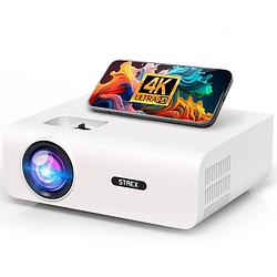 Foto van Strex beamer - 1080p full hd - 9800 lumen - draadloos streamen - wifi - bluetooth - mini beamer - projector
