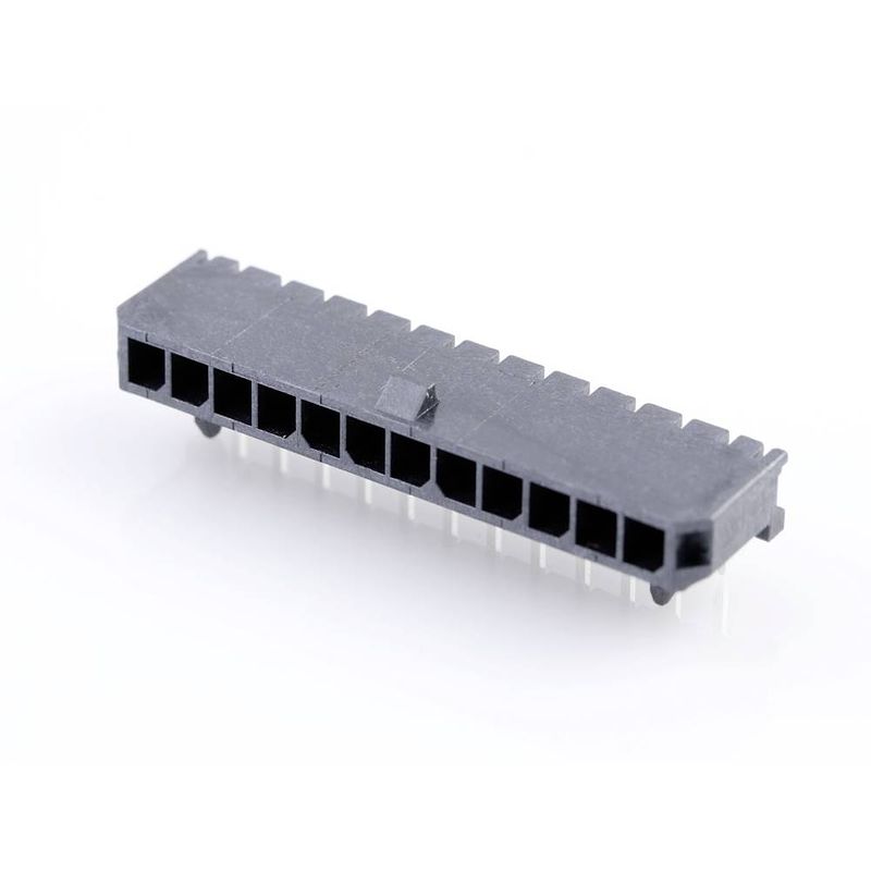 Foto van Molex 436501202 male header, inbouw (standaard) totaal aantal polen: 12 rastermaat: 3.00 mm 1 stuk(s) tray