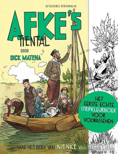 Foto van Het eerste echte strip kleurboek voor volwassenen - afke's tiental - dick matena, nienke van hichtum - paperback (9789079287499)