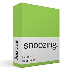 Foto van Snoozing - katoen - hoeslaken - 120x200 - lime