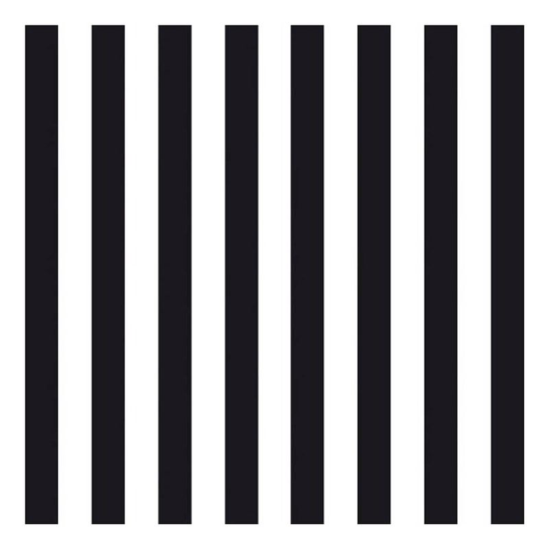 Foto van 40x servetten gestreept zwart/wit 3-laags - feestservetten