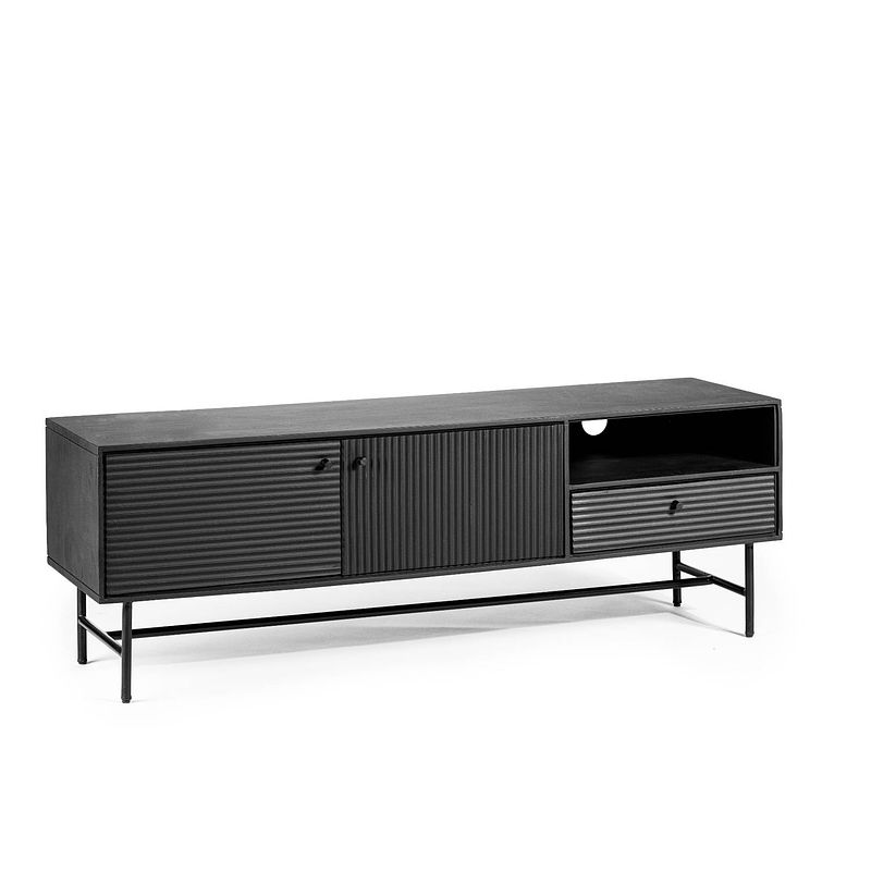 Foto van Furntastik madalena tv-unit, 150 cm, zwart