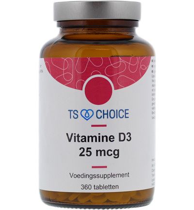 Foto van Ts choice vitamine d3 25 mcg tabletten