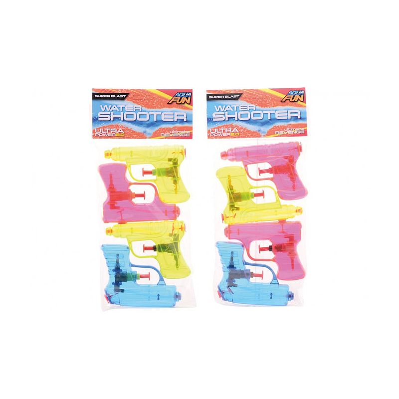 Foto van 2x waterpistool/waterpistolen 4-pack 11 cm - waterpistolen