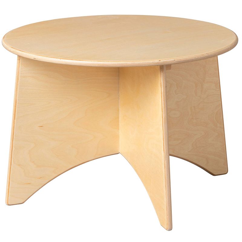 Foto van Van dijk toys ronde tafel (doorsnede 60 cm, hoogte 40 cm) - naturel