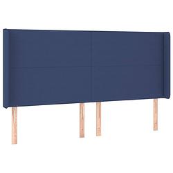 Foto van The living store hoofdbord bedombouw - 203 x 16 x 118/128 cm - blauw