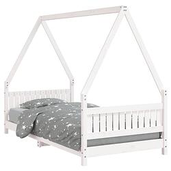 Foto van Vidaxl kinderbedframe 90x190 cm massief grenenhout wit