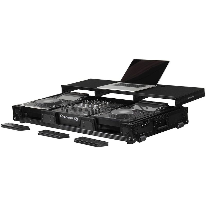 Foto van Odyssey fzgsp12cdjw2bl black label glide style universele flightcase voor dj-gear