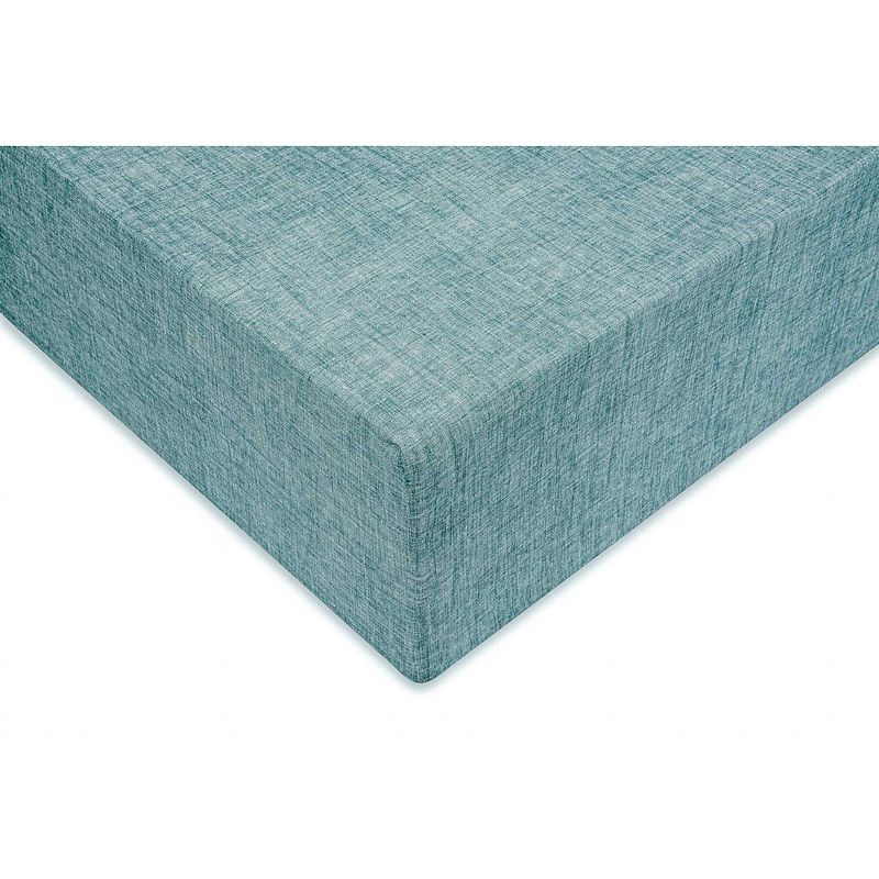 Foto van Zo home lino hoeslaken katoen linnen look 35cm hoek - emerald green 90x210/220cm