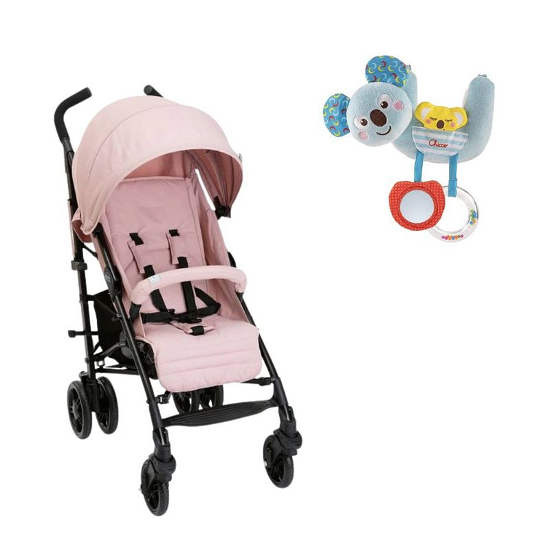 Foto van Chicco bundel - buggy liteway 4 - blossom & rammelaar - koalabeer - te bevestigen aan kinderwagen