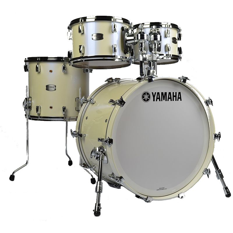 Foto van Yamaha absolute hybrid maple rock polar white 4-delige shellset