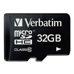 Foto van Verbatim microsdhc geheugenkaart, klasse 10, 32 gb
