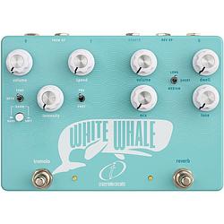 Foto van Crazy tube circuits white whale v2 analoge spring reverb effectpedaal met tremolo