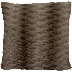 Foto van Dutch decor tomy - sierkussen taupe 45x45 cm - bruin