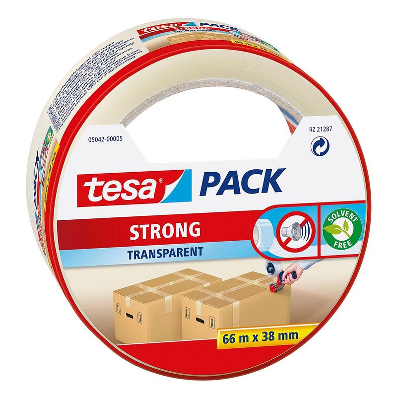 Foto van 1x tesa doorzichtige verpakkingstape 66 mtr x 38 mm - tape (klussen)