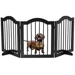 Foto van Paws and claws - hondenhek -deurhekje - dog barrier - 154,5 x 61 cm - opvouwbaar - zwart