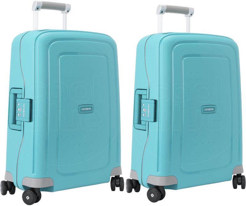 Foto van Samsonite s'cure spinner 55cm aqua blue duo kofferset