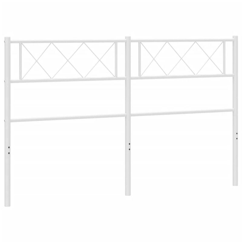 Foto van Vidaxl hoofdbord 150 cm metaal wit